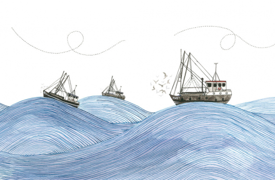 Kaart - Vissersbootjes - Sietske van der Meij