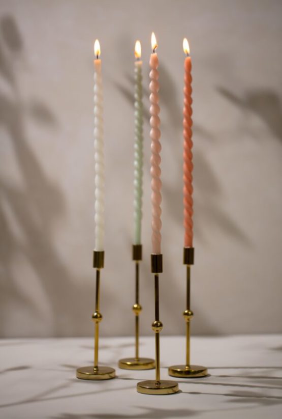 Kaarsen 'Slim Swirl' - Rustik Lys - Lavendel - Afbeelding 2