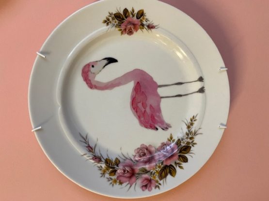 Decoratiebordje - LiefsKarlijn - Flamingo - 16-24cm