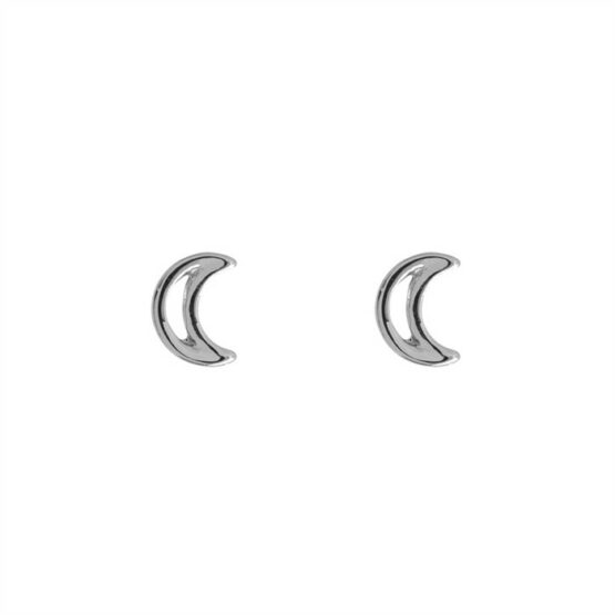 Oorbellen - Silver plated - Moon outline  - TIMI of Sweden