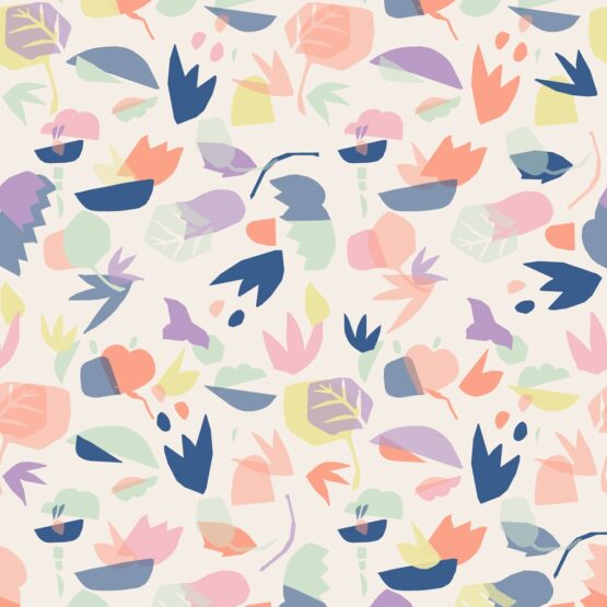 La La Fete - Everwrap/Inpakdoek - Snijbloemen Lila 70x70 - Afbeelding 2