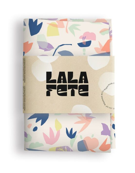 La La Fete - Everwrap/Inpakdoek - Snijbloemen Lila 70x70 - Afbeelding 4