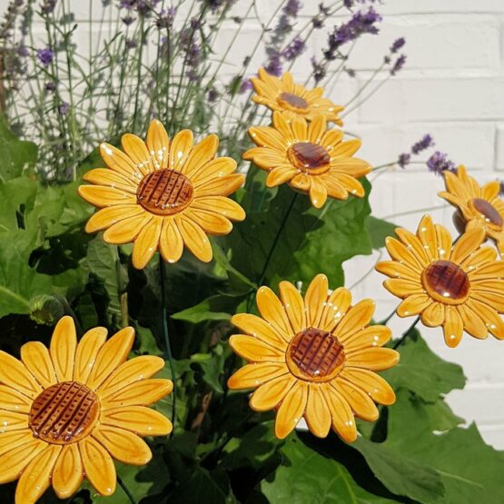 Zonnebloem - geel - Keramiek - Large - Afbeelding 3