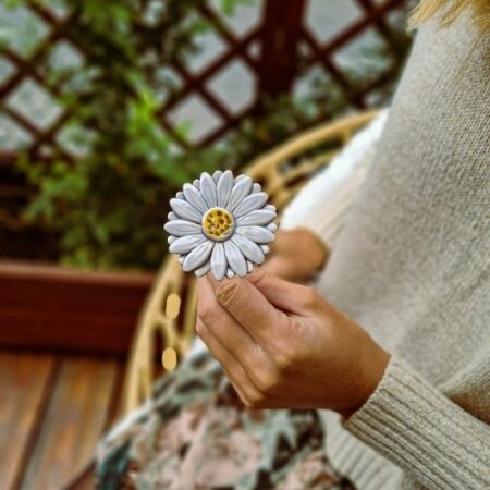 department m lievelings keramiek bloem gerbera lichtblauw
