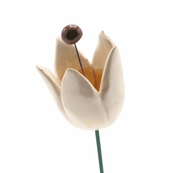 Keramiek Bloem - Tulp - Wit