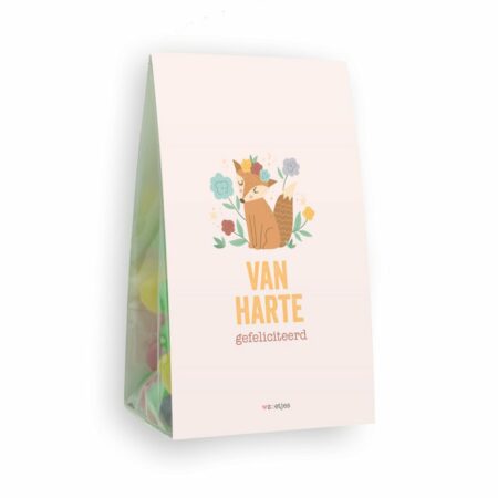 Van harte zoetjes snoep cadeau lievelings winegum