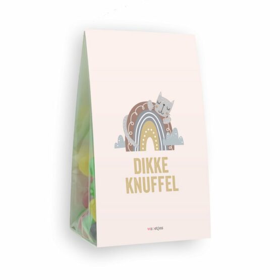 dikke knuffel lievelings zoetjes bloemensnoep cadeau