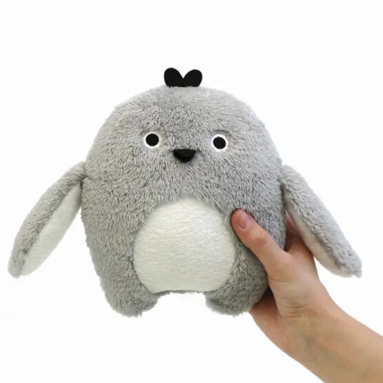 Noodoll Ricekating - Pinguin - knuffel - Grijs