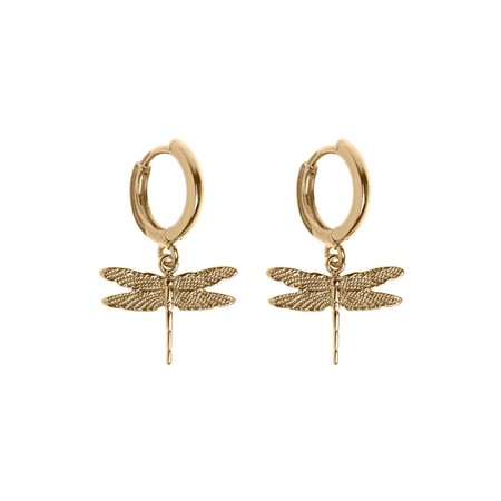 libelle oorbellen goldplated lievelings timi of sweden