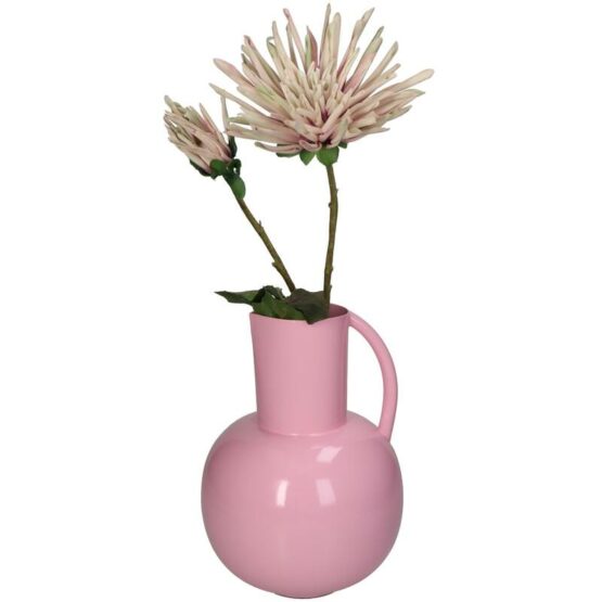 Kersten - Hoge vaas Roze - 25cm - Metaal - Afbeelding 3