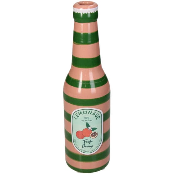 Vaas Fles - Groen/Roze - keramiek