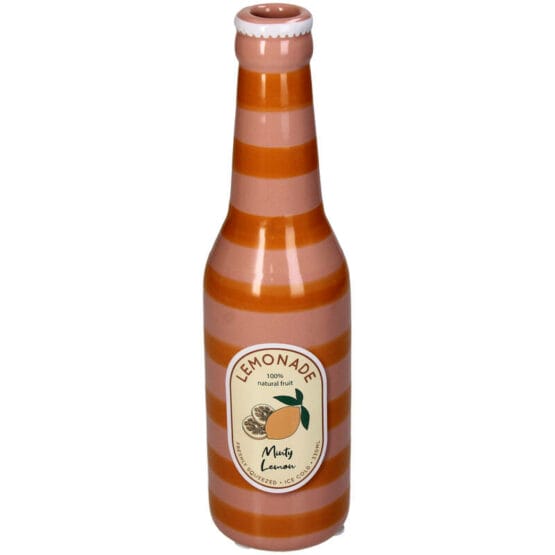 Vaas Fles - Bruin/Roze - keramiek