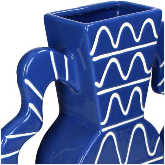 Kersten - Vaas Blauw - Stoneware - Afbeelding 2