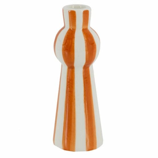 Kandelaar Stripe - Retro Orange - 17cm