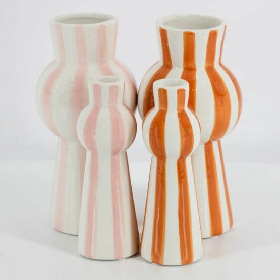 Kandelaar Stripe - Roze - 17cm - Afbeelding 3