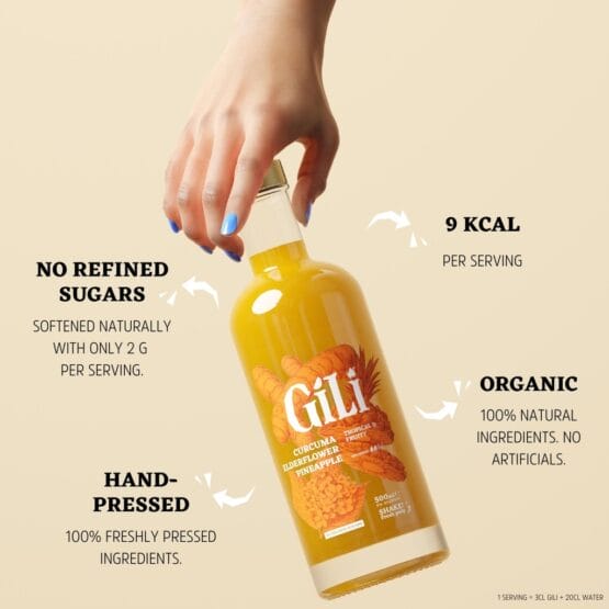 Gili - Concentraat - Kurkuma, Orange & Gember - BIO - 60ml - Afbeelding 2