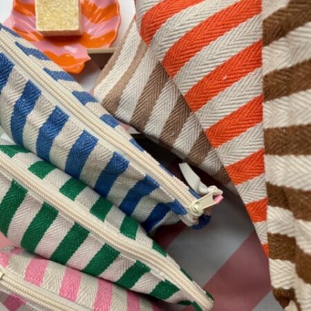 Kadodesign - Toilettasje - Herringbone/Stripe - diverse kleuren