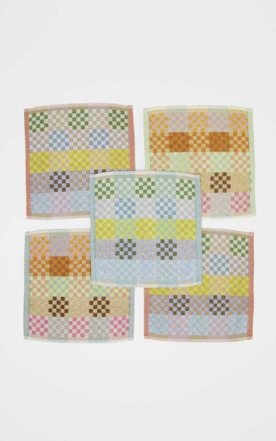 Odds & Ends - #78 Checkered Check - Set van 2 vaatdoekjes - Foekje Fleur