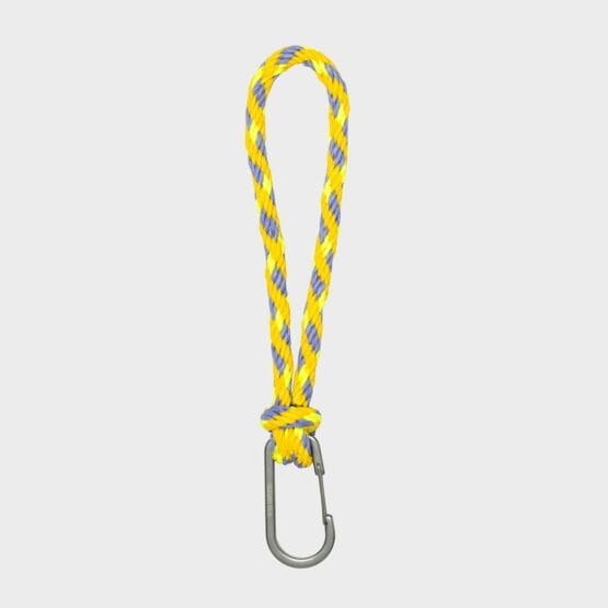 Susan Bijl - Kumihimo Keychain - Treble&Fluo Yellow