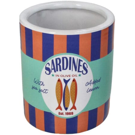 Bloempot Sardines - Blauw/Oranje - medium