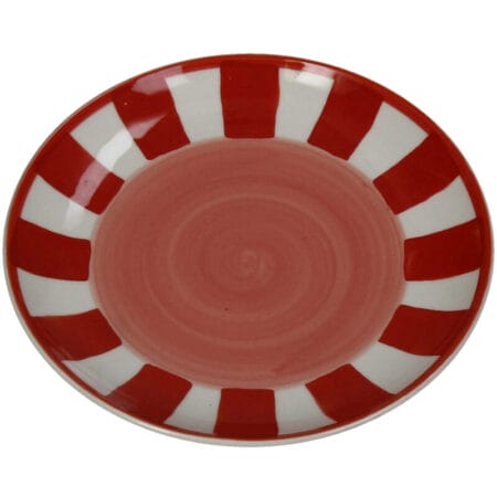 Bordje Rood/Wit - 17,5x17,5x4 - Keramiek