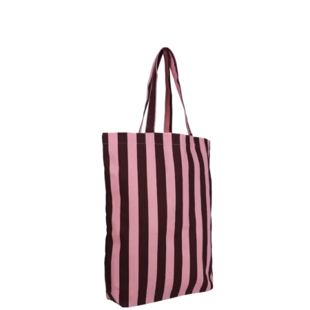 Kadodesign - Totebag - Stripe - Chocolate/Pink
