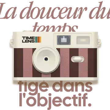TimeLens - Oldskool Camera met USB-C - Cream Rosewood