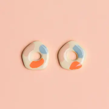 Depeapa - Ultra Lichtgewicht Oorbellen - Donut Terrazzo