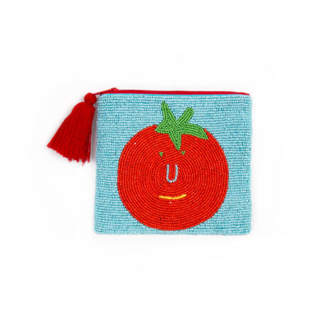Helio Ferretti - Beaded Clutch/Pouch - Tomaatje - Medium