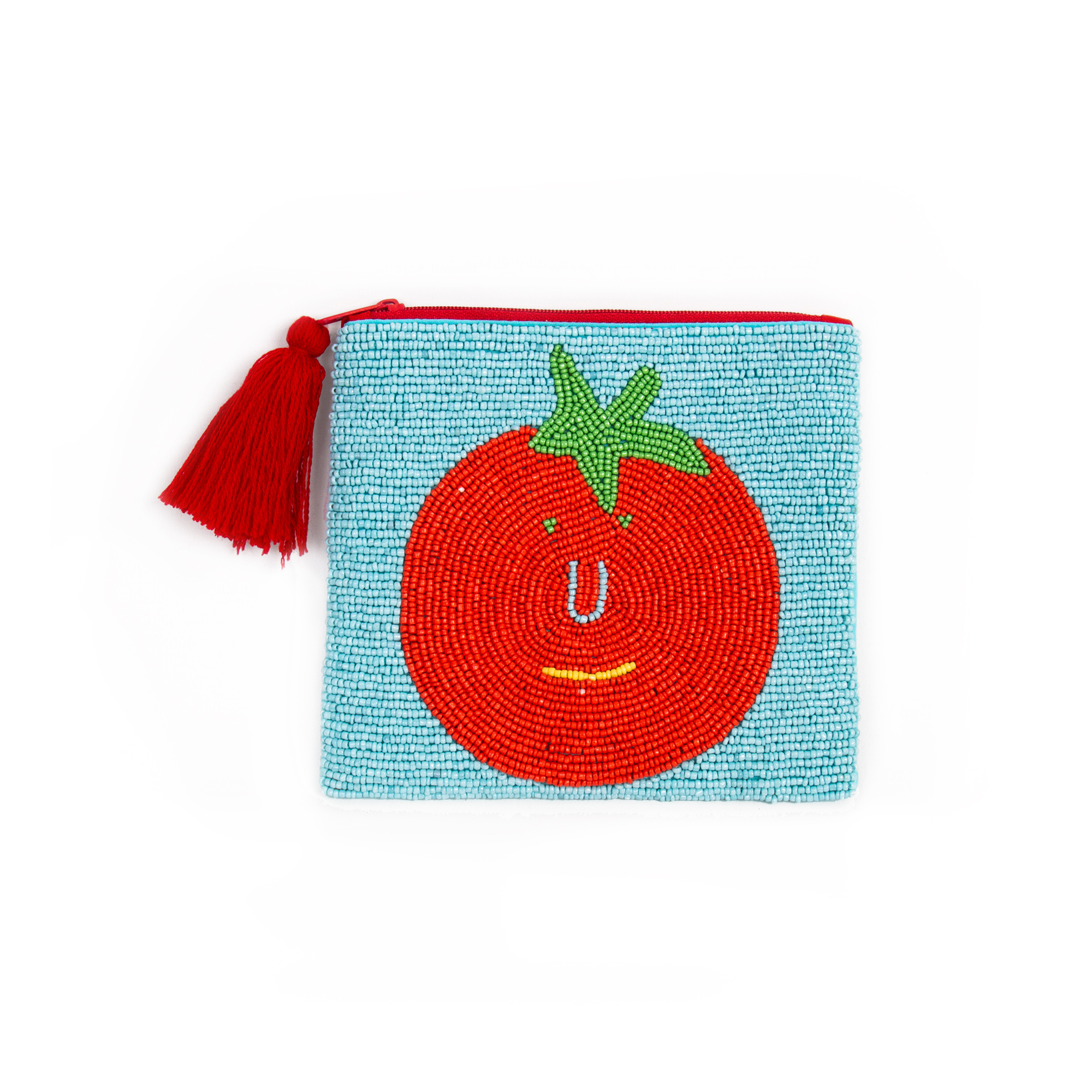 Helio Ferretti - Beaded Clutch/Pouch - Tomaatje - Medium