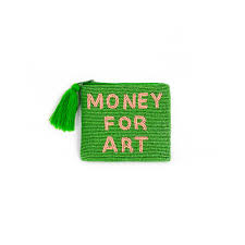 Helio Ferretti - Beaded Clutch/Pouch - Money for Art - Small