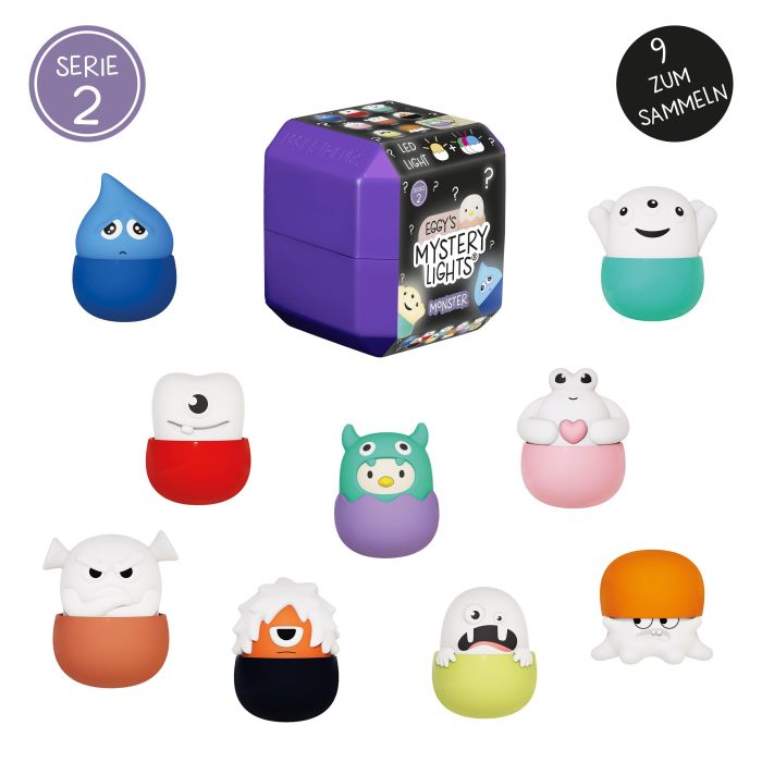 Eggy - Mystery Lights - Blindbox - 9 verschillende - Serie 2 Monsters
