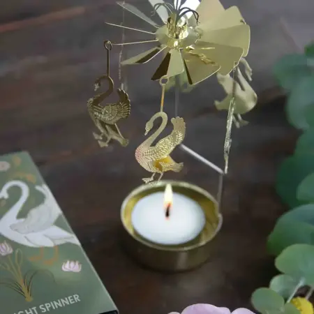 Pluto Design - Theelicht Carrousel/Spinner - Swans
