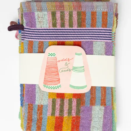 Odds&Ends #121 washand trio - wash cloth trio - tulip quilt - Foekje Fleur
