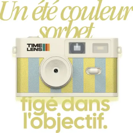 TimeLens - Oldskool Camera met USB-C - Cream Sorbet
