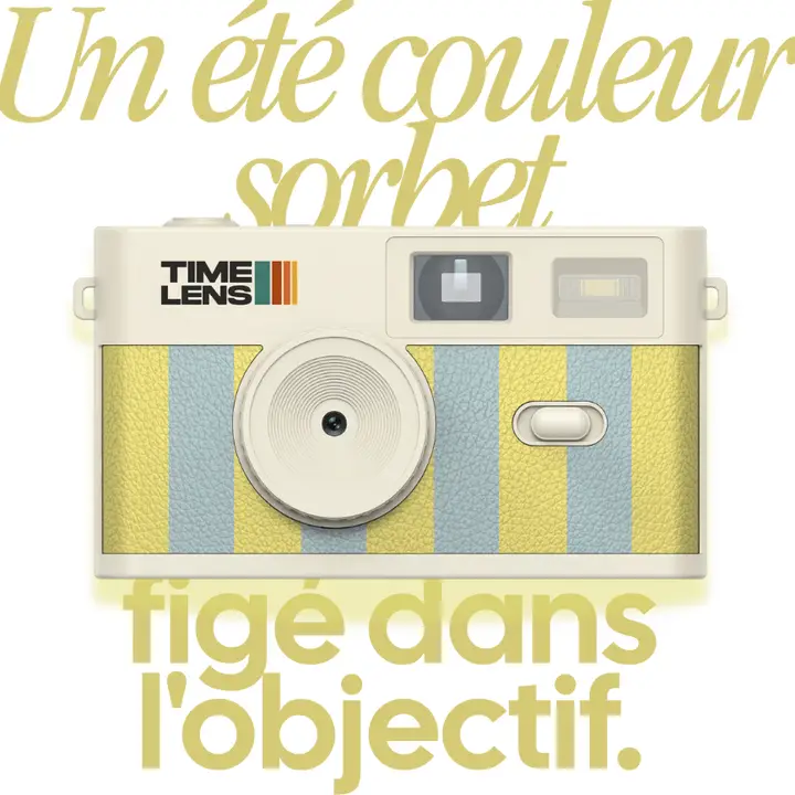 TimeLens - Oldskool Camera met USB-C - Cream Sorbet