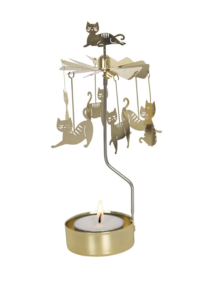 Pluto Design - Theelicht Carrousel/Spinner - Cat Family - Afbeelding 2