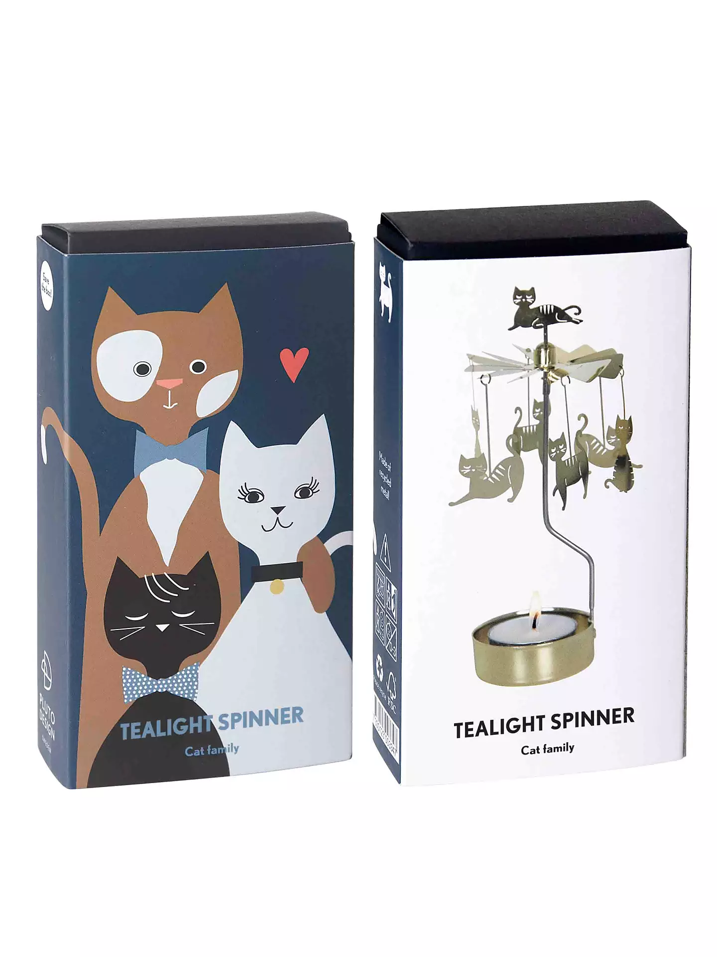 Pluto Design - Theelicht Carrousel/Spinner - Cat Family