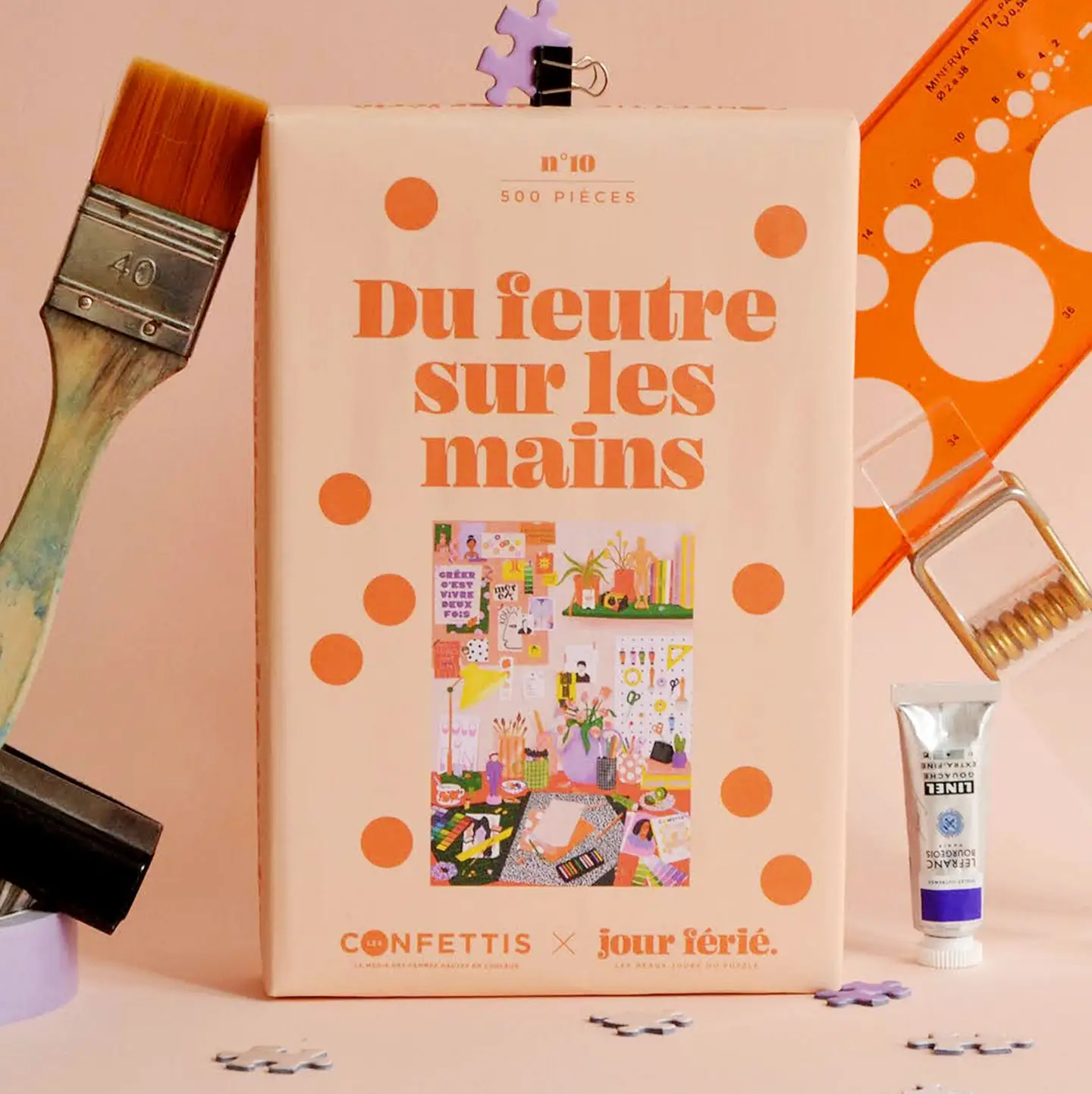 Jour Ferié - Du feutre sur les mains - Puzzel 500 stukjes